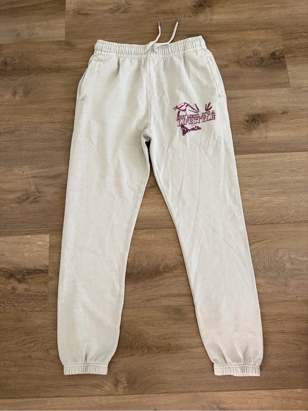 Never worn HOT MESS, IT'S A LIFESTYLE SWEATPANTS
